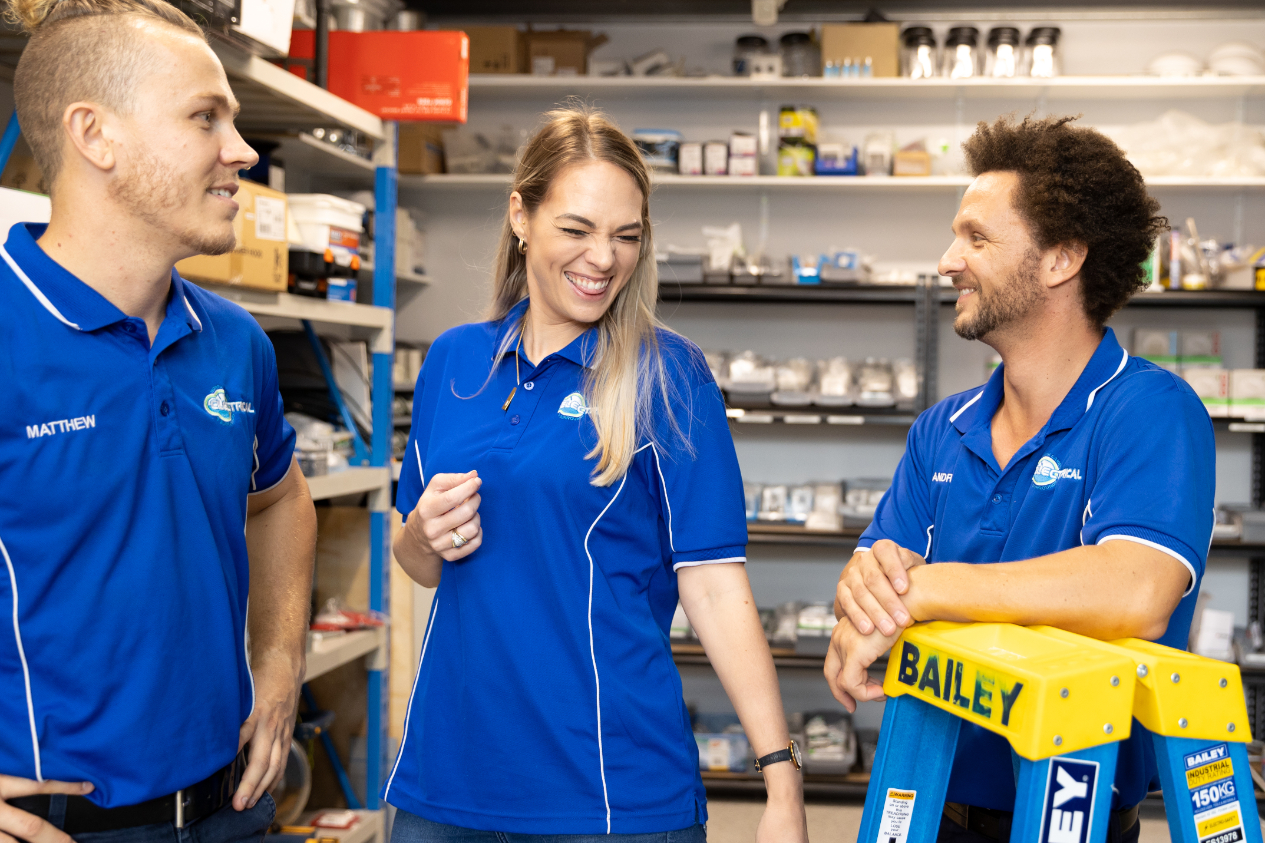 North Lakes & Surrounds Electrical team members smiling