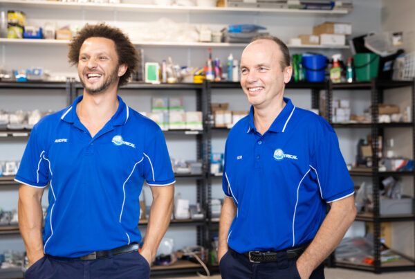 Rob and Andre from North Lakes & Surrounds Electrical team